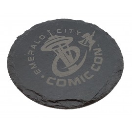 Etched Slate Coasters with Logo