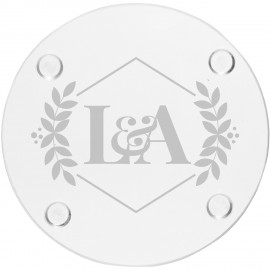 Circular Glass Coasters 4" with Logo