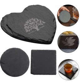 Logo Branded Slate Stone Drink Coasters