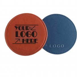 Personalized Custom Round Leather Coaster  Personalized Custom Round Leather Coaster