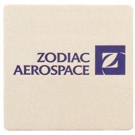 80 pt Pulpboard Coaster, 3.5" Square with Logo  80 pt Pulpboard Coaster, 3.5" Square with Logo