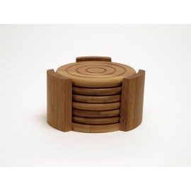 Custom Bamboo 7 Piece Coaster Set
