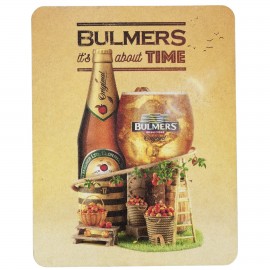 Logo Branded 60 Point Rectangle Pulp Board Coaster