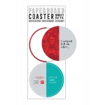Paperboard Coaster Sheet Sets of 2 | Circle | 3 1/2" dia. with Logo