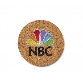 3 1/2" Round Coaster - Full Color with Logo