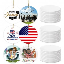 Double side printed Ceramic Ornaments with Logo  Double side printed Ceramic Ornaments with Logo