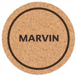 Custom 4" Round Cork Coaster