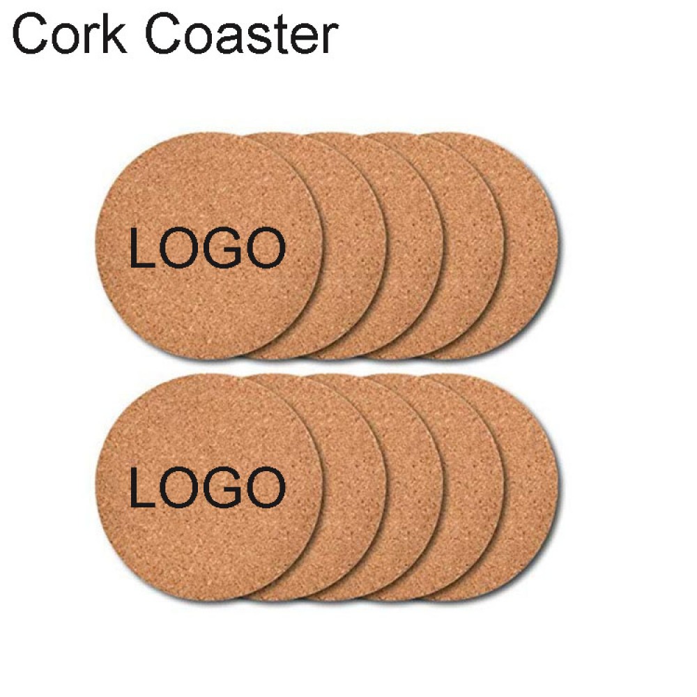 Customized 1/8 Round Drinkware Tableware Utensils Beverage Cork Coaster