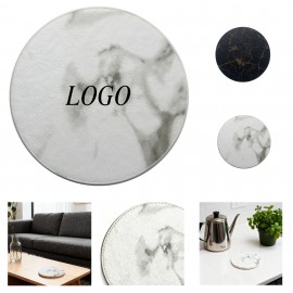 Marble patterned PU coaster with Logo