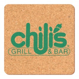 Custom 4" Square Solid Cork Coasters
