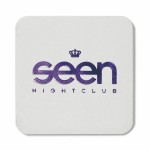 45 pt Pulpboard Coaster, 3.5" Square with Logo