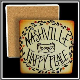 Personalized Square Absorbent Stone Coaster with Custom Print - Full Bleed Print