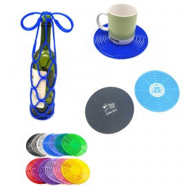 Silicone Mesh Bottle Carrier with Logo