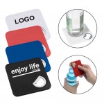 2in1 Multipurpose Plastic Heat Resistant Square Coaster W/Bottle Opener with Logo