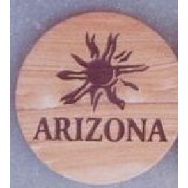 Logo Branded Round Sandstone Coaster, 3-1/2"
