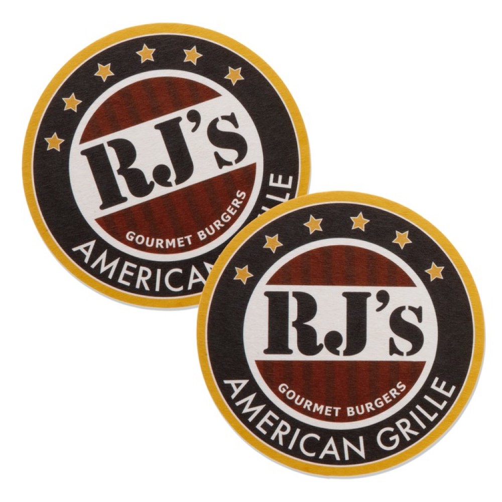 55-60 Point 3.5" Pulp Board Coaster - Round or Square (1.5 Mm Thick) with Logo