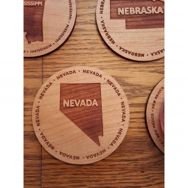 Hardwood State Coasters with Logo