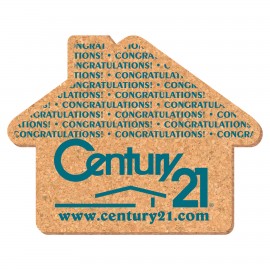 Personalized 4" House Shape Cork Coasters