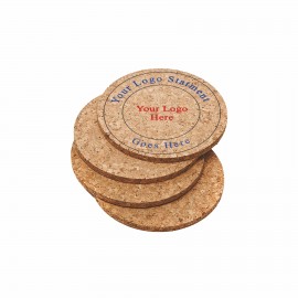 Round Cork Coaster with Logo