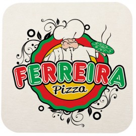 Full Color Process 60 Point Square Pulp Board Coaster with Logo  Full Color Process 60 Point Square Pulp Board Coaster with Logo