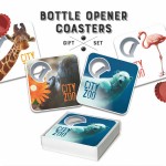 Custom Imprinted Coaster With Bottle Opener Set