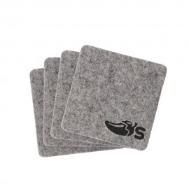Logo Branded Linden Felt Coasters (Set of 4)  Logo Branded Linden Felt Coasters (Set of 4)