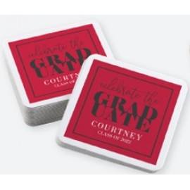 Celebrate Our Grad Coaster with Logo