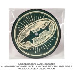 1-Sided Record Label Coasters - Set of 1 - Clear Cello Pouch (No Imprint) with Logo