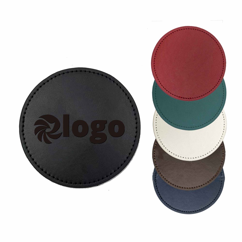 Personalized PU Leather Premium Round Coasters Customizable Drink Accessories for Every Occasion