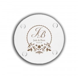 4" Round Glass Clear Coaster w/Custom Imprint with Logo  4" Round Glass Clear Coaster w/Custom Imprint with Logo