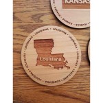 Hardwood State Coasters with Logo
