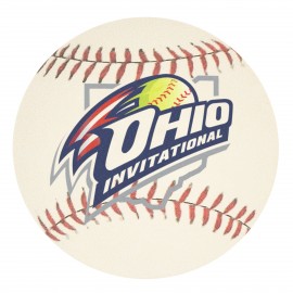 Personalized Full Color Process 40 Point Baseball Pulp Board Coaster