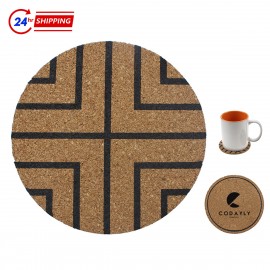 Thick Round Cork Coaster with Logo  Thick Round Cork Coaster with Logo