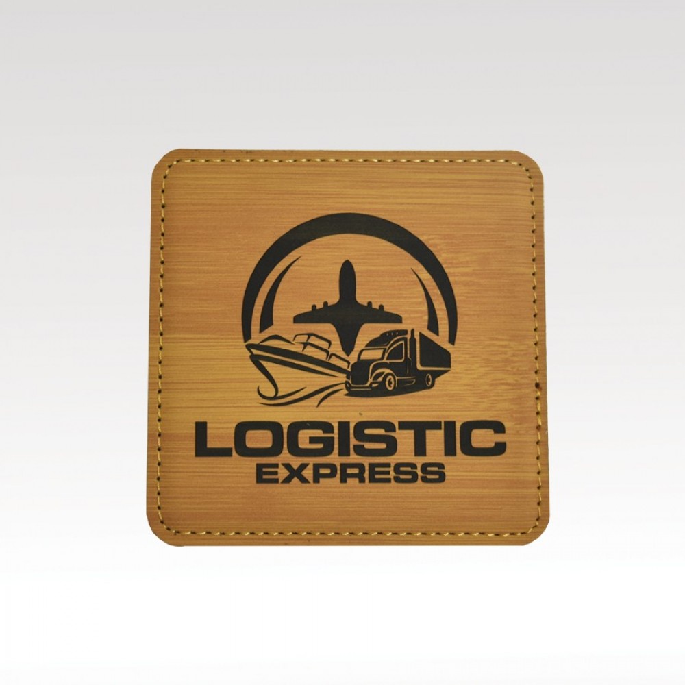 Leatherette Coasters Set with Logo