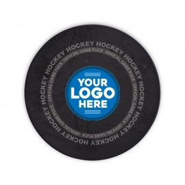 40 Pt. 4" Hockey Puck Round Pulpboard Coaster with Full-Color on 1 or 2 Sides with Logo