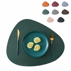 Logo Branded Water Drop Shape PU Leather Coaster  Logo Branded Water Drop Shape PU Leather Coaster
