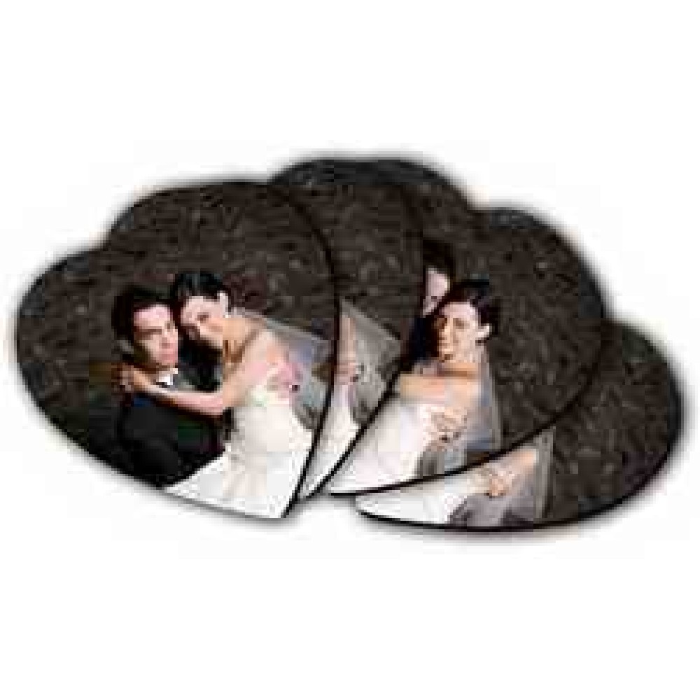 Full Color Heart Shaped Hardboard Coaster Custom Printed Full Color Heart Shaped Hardboard Coaster Custom Printed
