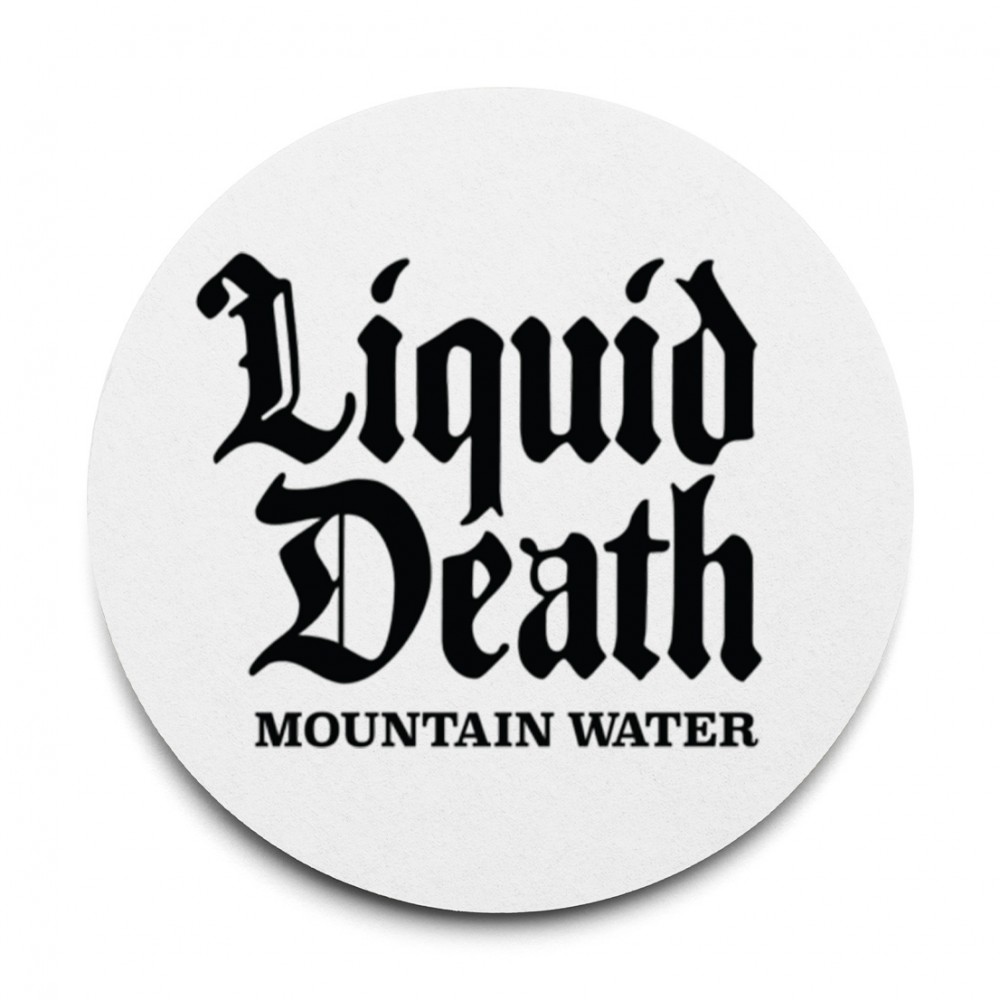 40 pt. Pulpboard Coaster, 3.5" Round with Logo