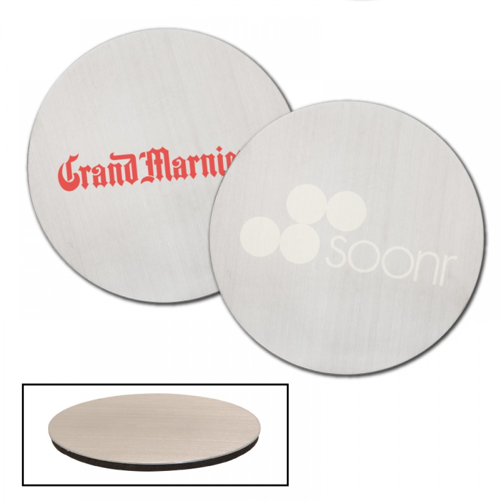 Stainless Steel Round Beverage Coaster with Logo