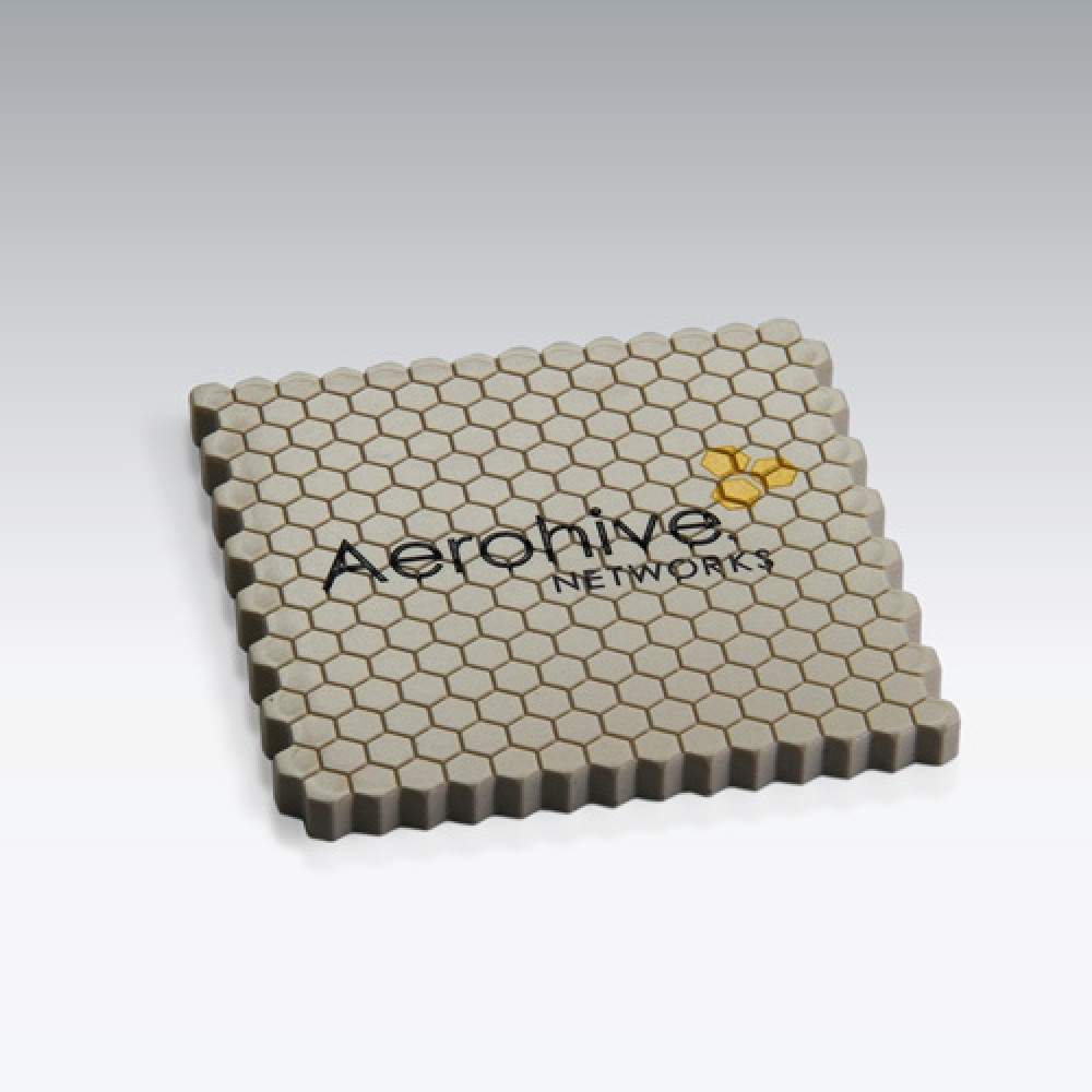 Honeycomb-Texture Coaster (UV Print) with Logo