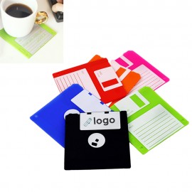 6In1 Waterproof Non Slip Washable Silicone Square Table Coasters Set with Logo