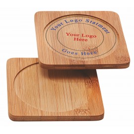 Customized Bamboo Wine Bottle or Glass Coaster