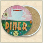 Custom Printed Round Absorbent Stone Coaster - Full Bleed with Logo