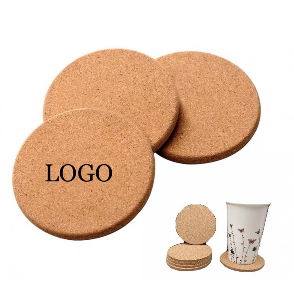 Custom Printed Eco-Friendly Cork Round Coasters Custom Printed Eco-Friendly Cork Round Coasters