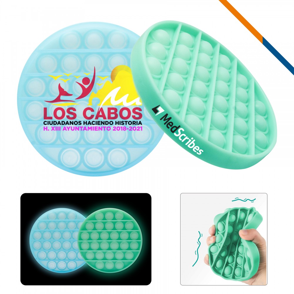Luminous Round Push Pop Bubble with Logo Luminous Round Push Pop Bubble with Logo