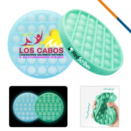 Promotional Luminous Round Push Pop Bubble