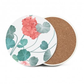 Round Absorbent Stone Coaster with Logo