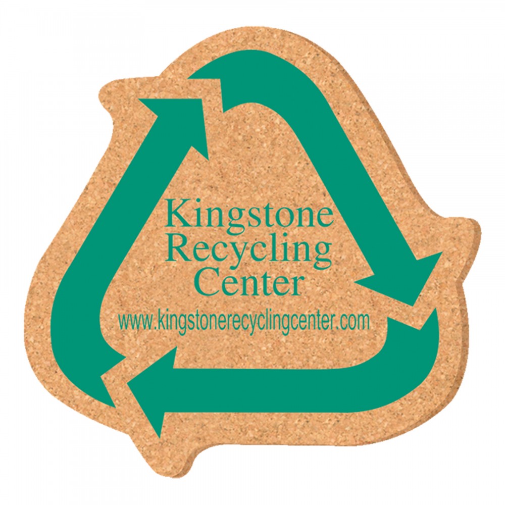 Promotional 5" X 5" Recycle Shape Sign Solid Cork Coasters Promotional 5" X 5" Recycle Shape Sign Solid Cork Coasters