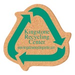 Promotional 5" X 5" Recycle Shape Sign Solid Cork Coasters