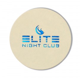 Logo Branded 45 pt Pulpboard Coaster, 3.5" Round